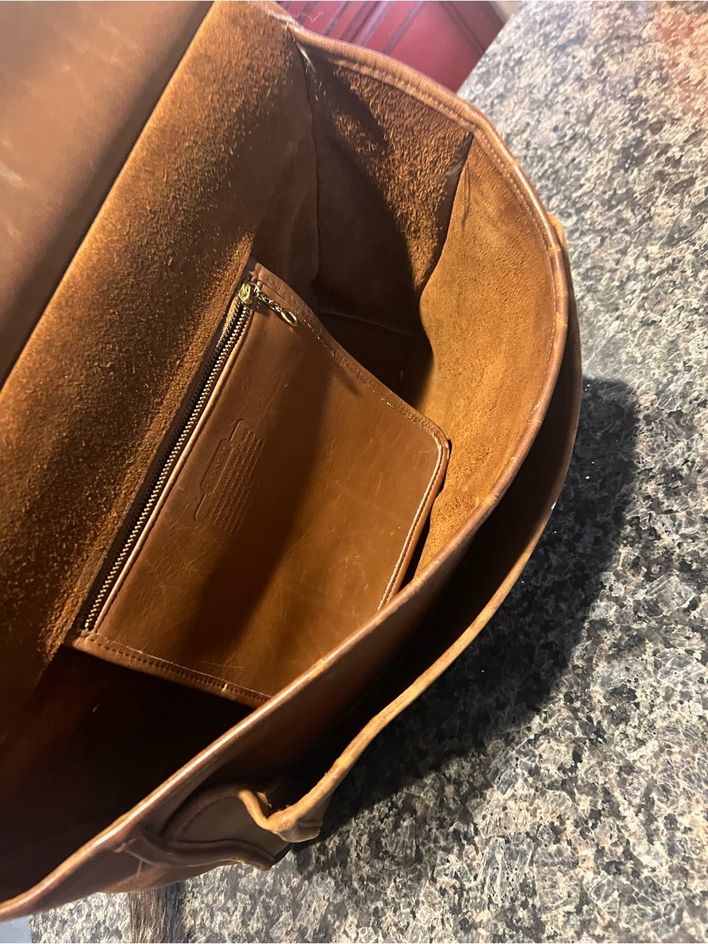 Coach Large Leather Metropolitan brief bag in Tan Cognac - Picture 4 of 11